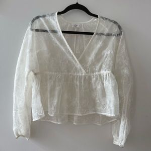 Aritzia Wilfred Sheer Blouse
